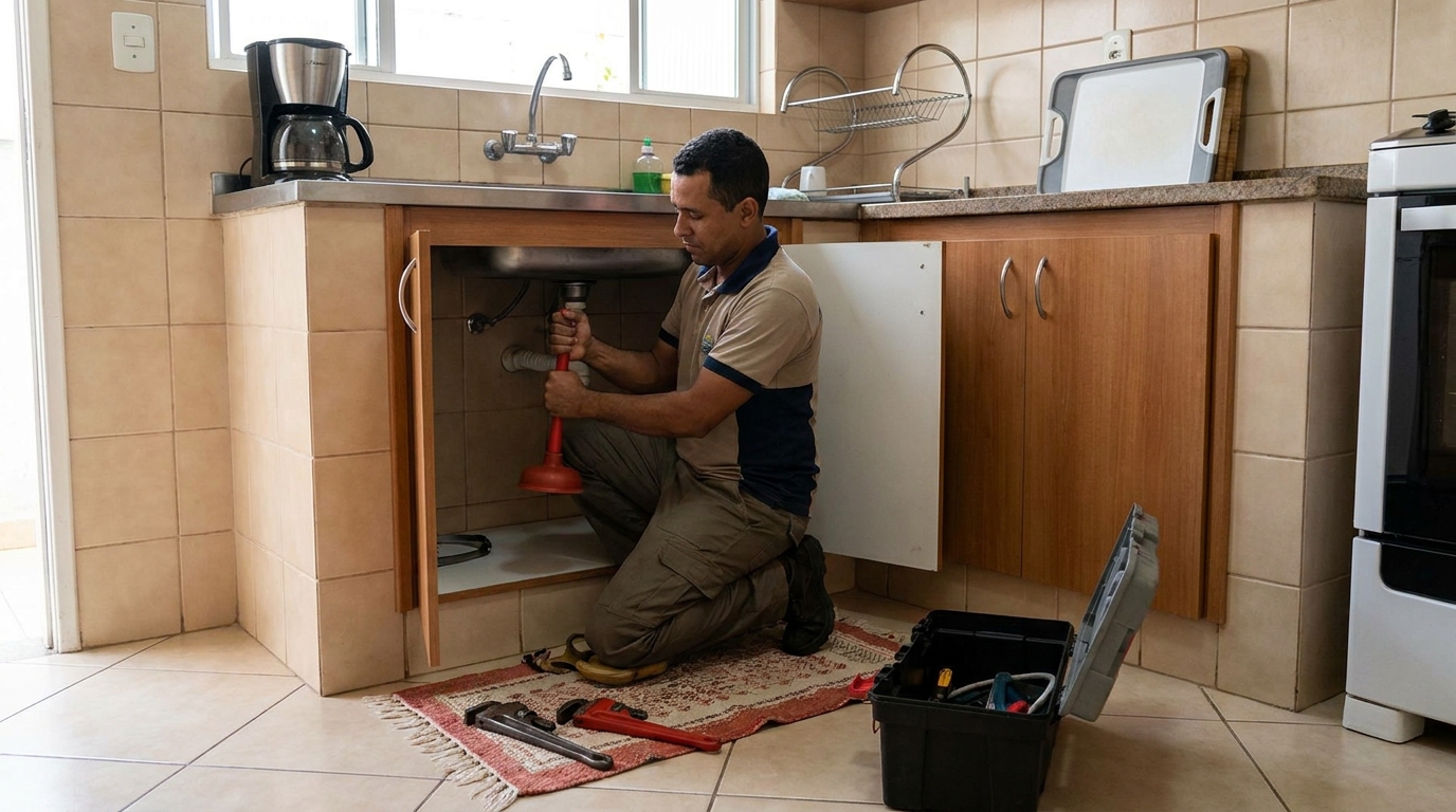 Desobstrução de Sifão nos Setores Complementares, Brasília‑DF